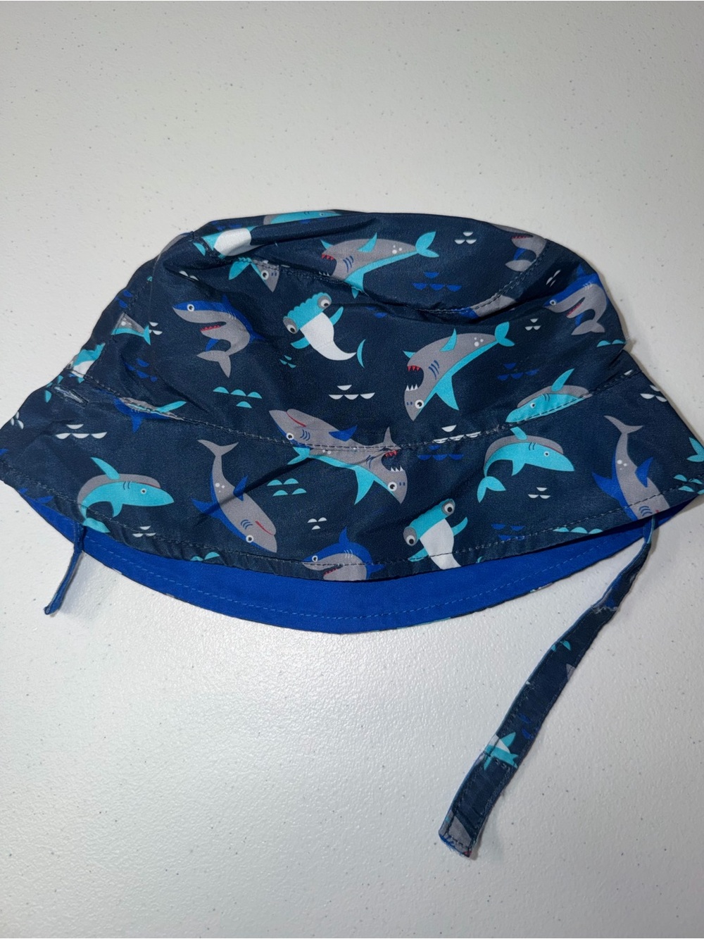 Baby/Toddler Navy Blue Shark Bucket Hat